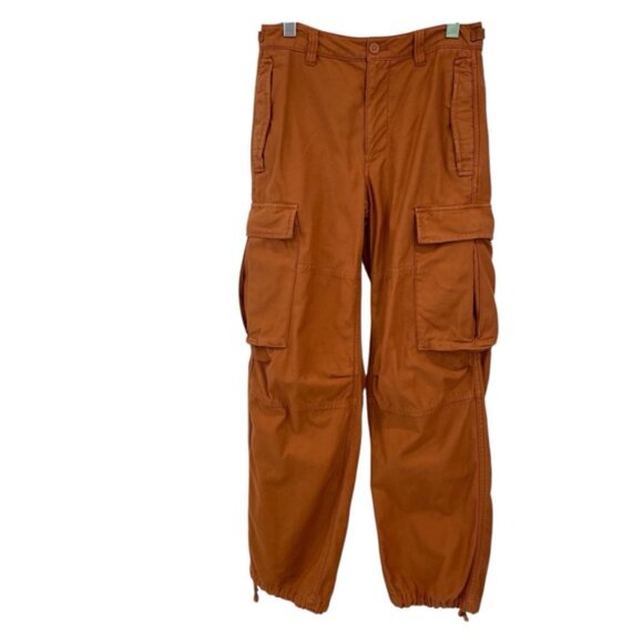 Artizia TNA supply baggy cargo pants cognac size 4 high rise pockets pure cotton - Picture 5 of 12